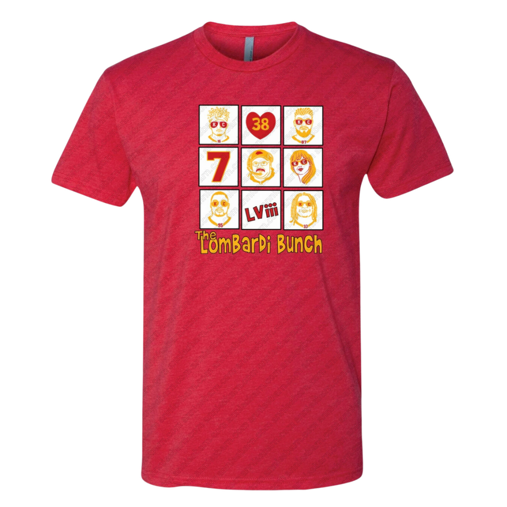 THE LOMBARDI BUNCH RED TEE XL PREORDER