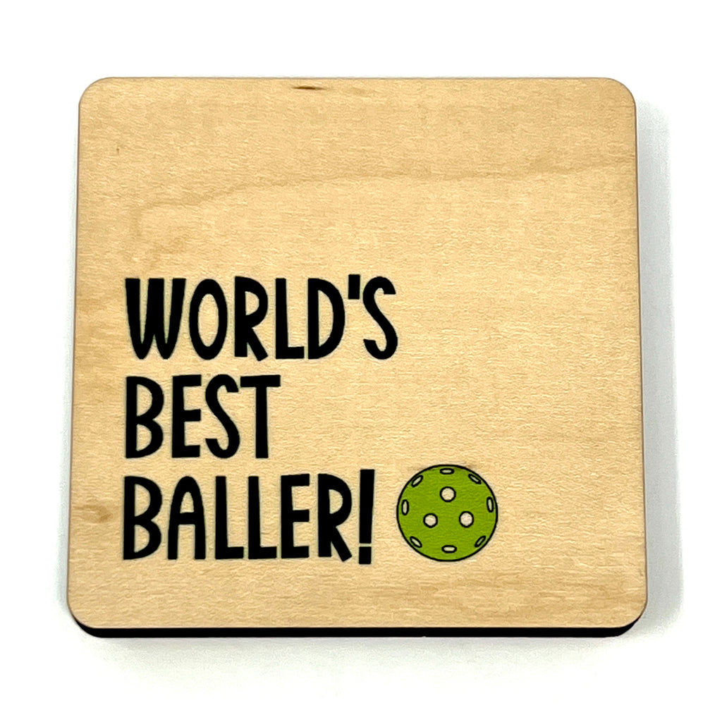 World’s Best Baller Pickleball Coaster